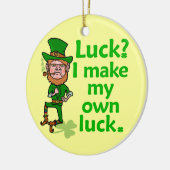 Funny Angry Lucky Irish Leprechaun Keramisch Ornament (Links)