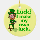 Funny Angry Lucky Irish Leprechaun Keramisch Ornament (Achterkant)