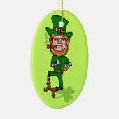 Funny Angry Lucky Irish Leprechaun Keramisch Ornament (Rechts)