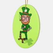 Funny Angry Lucky Irish Leprechaun Keramisch Ornament (Links)