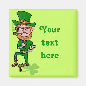 Funny Angry Lucky Irish Leprechaun Magneet (Voorkant)