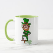 Funny Angry Lucky Irish Leprechaun Mok (Links)