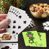 Funny Angry Lucky Irish Leprechaun Pokerkaarten (Insitu)