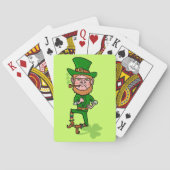 Funny Angry Lucky Irish Leprechaun Pokerkaarten (Achterkant)