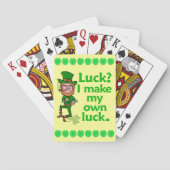 Funny Angry Lucky Irish Leprechaun Speelkaarten (Achterkant)