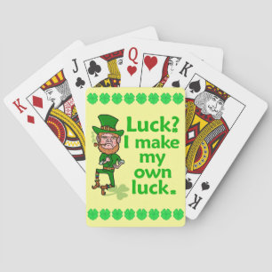 Funny Angry Lucky Irish Leprechaun Speelkaarten