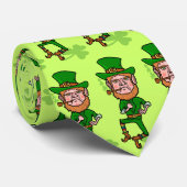 Funny Angry Lucky Irish Leprechaun Stropdas (Opgerold)