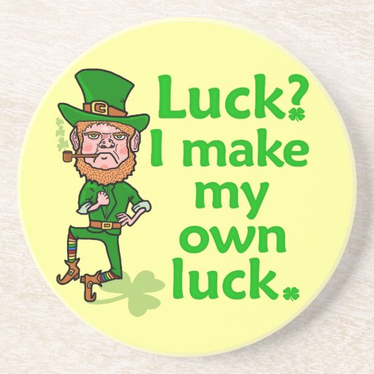 Funny Angry Lucky Irish Leprechaun Zandsteen Onderzetter (Voorkant)
