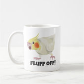 Funny Angry Lutino Cockatiel Fluff Off Pet Parrot  Koffiemok (Links)