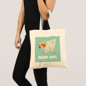 Funny Angry Lutino Cockatiel Fluff Off Pet Parrot Tote Bag (Voorkant (product))