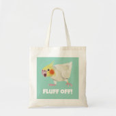 Funny Angry Lutino Cockatiel Fluff Off Pet Parrot Tote Bag (Voorkant)