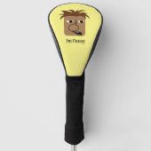 Funny Angry Man Face Funny Cartoon Golfheadcover (Voorkant)