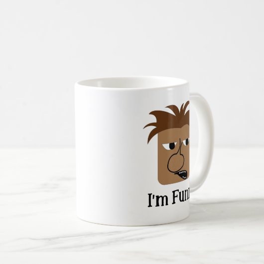 Funny Angry Man Face Funny Cartoon Koffiemok (Voorkant rechts)