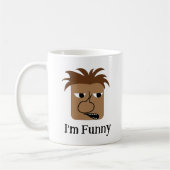 Funny Angry Man Face Funny Cartoon Koffiemok (Links)