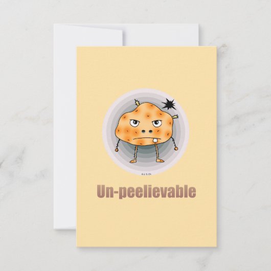 Funny Angry Potato – Un-peelievable Art Bedankkaart (Voorkant)