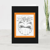 Funny ANGRY PUMPKIN Birthday Kaart (Voorkant)