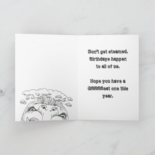 Funny ANGRY PUMPKIN Birthday Kaart (Binnen)