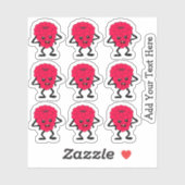 Funny Angry Raspberry Cartoon - Aangepast Sticker (Vel)