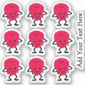 Funny Angry Raspberry Cartoon - Aangepast Sticker (Voorkant)