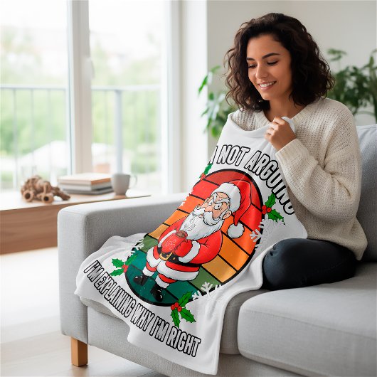 Funny Angry Santa Humor Sarcastic Christmas Gift Fleece Deken