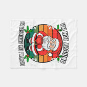 Funny Angry Santa Humor Sarcastic Christmas Gift Fleece Deken (Voorkant (Horizontaal))