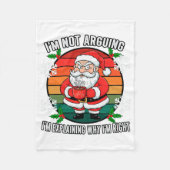 Funny Angry Santa Humor Sarcastic Christmas Gift Fleece Deken (Voorkant)