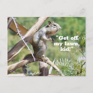 Funny Angry Squirrel Briefkaart