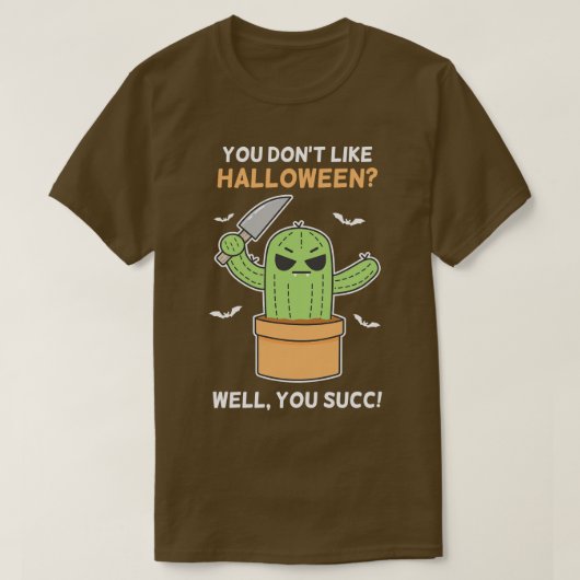 Funny Angry Succulent Cactus Plant Lovers Hallowee T-shirt (Design voorkant)