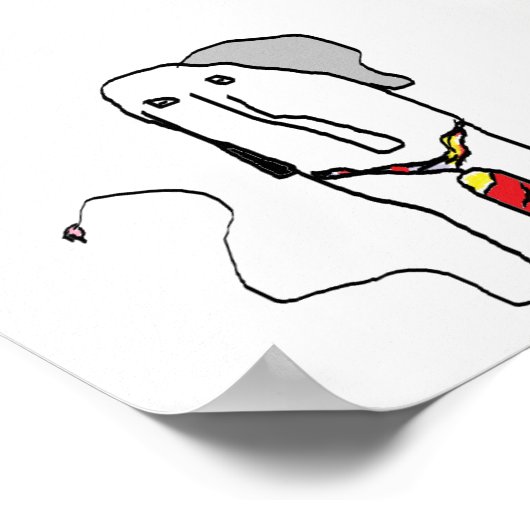 Funny Animal Art Elephant Poster (Hoek)