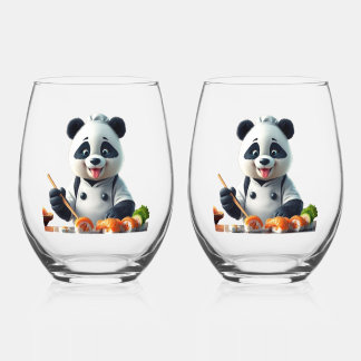 Funny animal art – perfect gift for animal lovers  wijnglas zonder voet