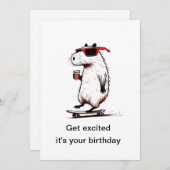 funny animal birthday greeting feestdagenkaart (Voorkant / Achterkant)
