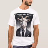 Funny animal boss surreal suited goat character t-shirt (Voorkant)