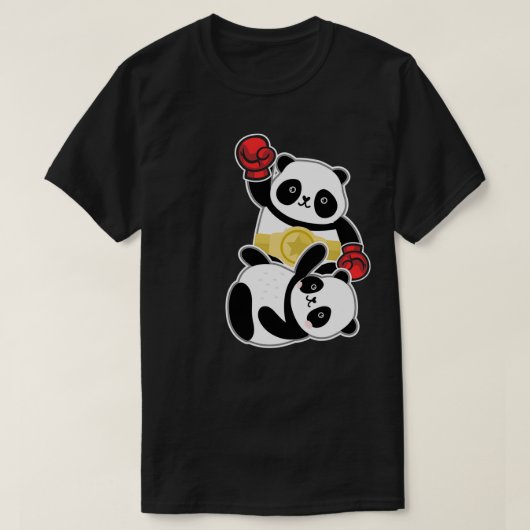 Funny Animal Boxing Panda Wrestling T-shirt (Design voorkant)