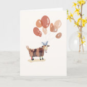 Funny Animal Cute Pet Humor Cartoon Gekke Joke Kaart (Gele Bloem)