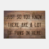 Funny Animal Dogs Cats Gezegde Hood Graan Deurmat (Voorkant)