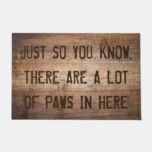 Funny Animal Dogs Cats Gezegde Hood Graan Deurmat (Voorkant)