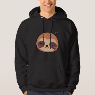 Funny Animal Faces Baby luiaard Afbeeldingen Hoodie