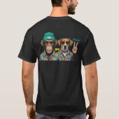 Funny Animal Friends T-Shirt | Cool Monkey Dog   (Achterkant)