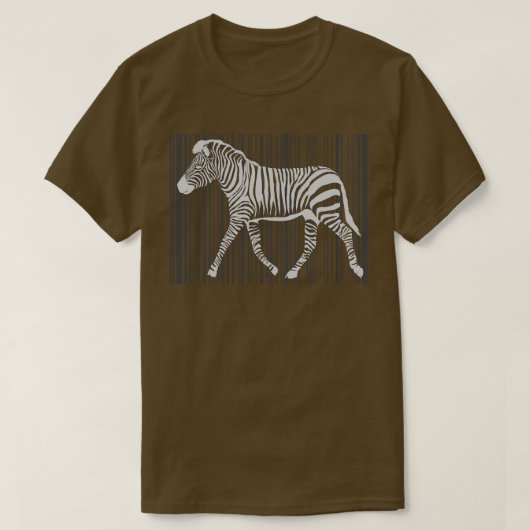 Funny Animal Gift Barcode Zebra T-shirt (Design voorkant)