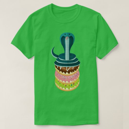 Funny Animal Gift Donut Snake T-shirt (Design voorkant)