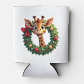 Funny Animal Giraffe Meme Face Festive Xmas T-Shir Blikjeskoeler (Voorkant)