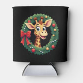 Funny Animal Giraffe Meme Face Festive Xmas T-Shir Blikjeskoeler (Voorkant)