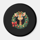 Funny Animal Giraffe Meme Face Festive Xmas T-Shir Magneet (Voorkant)