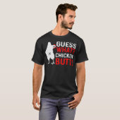Funny Animal Guess What Chicken Butt Cute Chickens T-shirt (Voorkant volledig)
