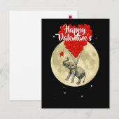 Funny animal kinder Valentijnsdag Aankondigingskaart (Voorkant / Achterkant)