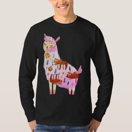 Funny Animal Llama Sloth Cute T-shirt (Voorkant)