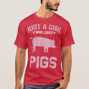 Funny Animal Lovers Women Just a Girl Who Loves Pi T-shirt