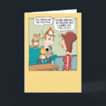 Funny Animal Magnetisme Birthday Kaart<br><div class="desc">Deze grappige verjaardagskaart heeft een man die duidelijk het dierlijk magnetisme heeft en de familie kat, hond en vogel aantrekt. Of misschien is het gewoon dat hij altijd in de favoriete zitplaats van de huisdieren zit — de bank. Bedankt voor het kiezen van dit originele ontwerp door © Chuck Ingwersen....</div>