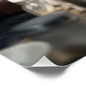 Funny Animal Poster Chef Racoon Koken Wandkunst (Hoek)