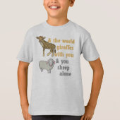 Funny Animal Pun Giraffe en Sheep T-shirt (Voorkant)
